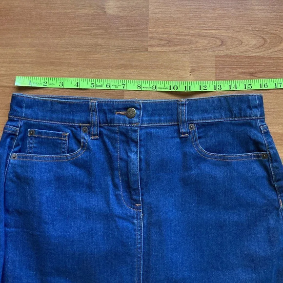 J Crew Factory Dark Wash Denim Skirt, Stretch, Size 29 - Picture 5 of 6